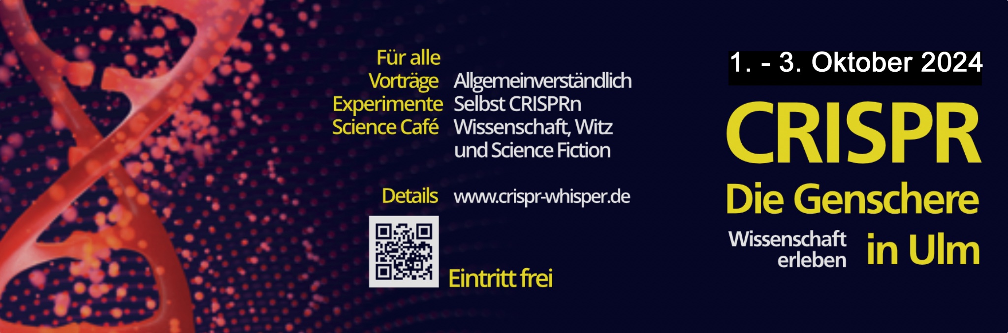 CRISPR – Die Genschere in Ulm, 1. bis 3. Oktober 2024